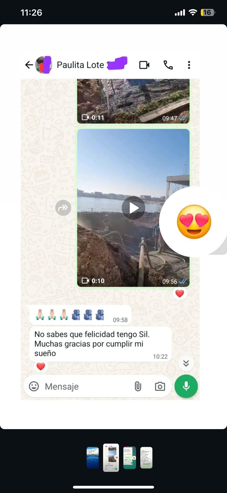 Testimonio real cliente WhatsApp