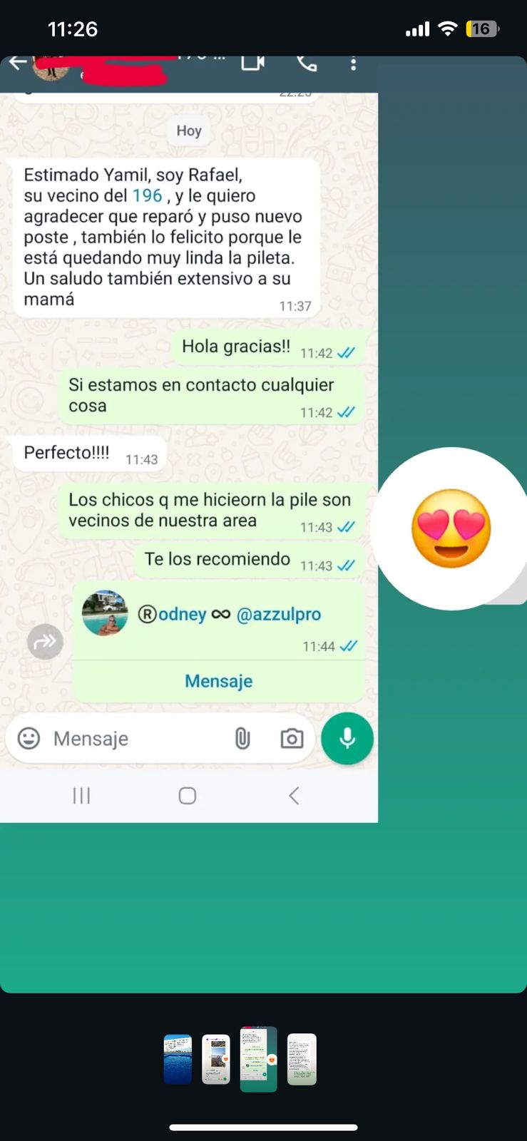 Testimonio real cliente WhatsApp